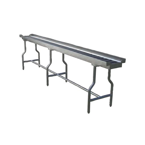 Alluserv RC10 Stainless Steel Roller Tray Make-Up Conveyor w/ 10 Section