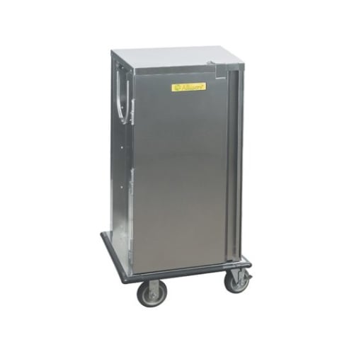 Alluserv TC12-18 Stainless Steel 18 Tray Elite Meal Delivery Cart w/ 1 Compartment