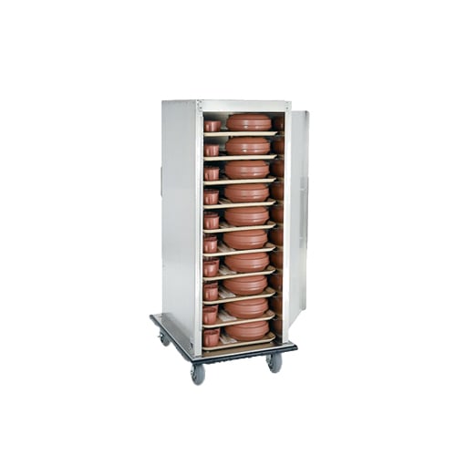 Alluserv VL2020S Stainless Steel 20 Tray Value Line Meal Delivery Cart w/ 1 Compartment