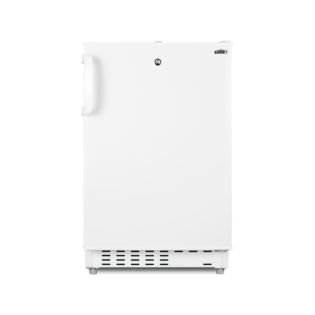Summit ALRF48 20" Built-in or Freestanding Undercounter Refrigerator Freezer in White, 2.68 cu. ft.