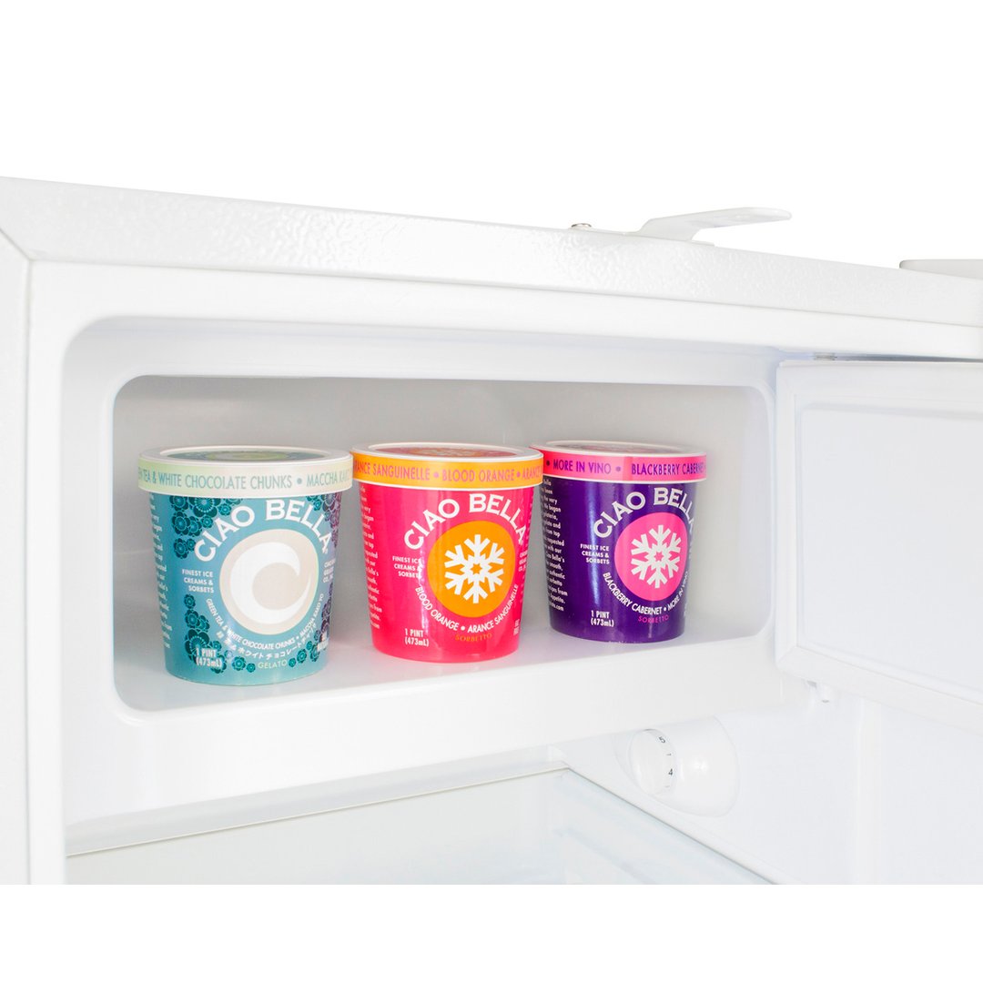 Summit ALRF48 20" Built-in or Freestanding Undercounter Refrigerator Freezer in White, 2.68 cu. ft.