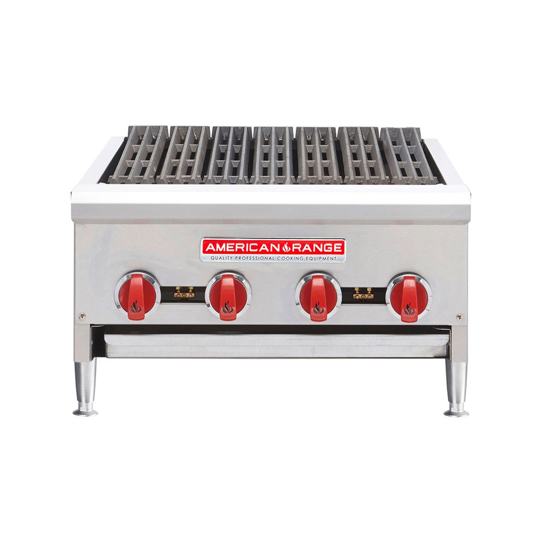 American Range ARRB-72 72" Countertop Gas Radiant Charbroiler w/ (12) Burners, 180.000 BTU