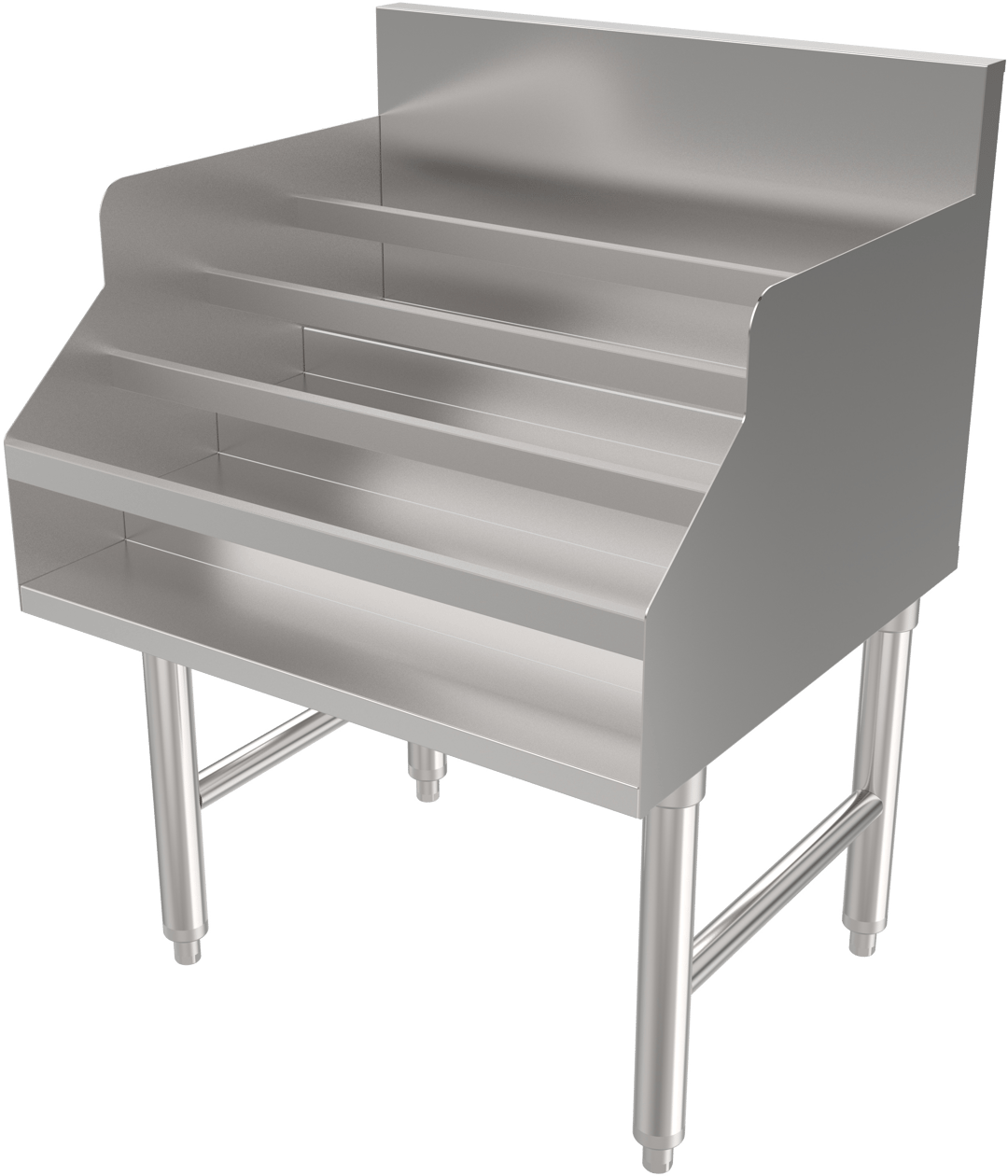 American Tables & Seating MET-LQD-24 Underbar Bottle Display Unit