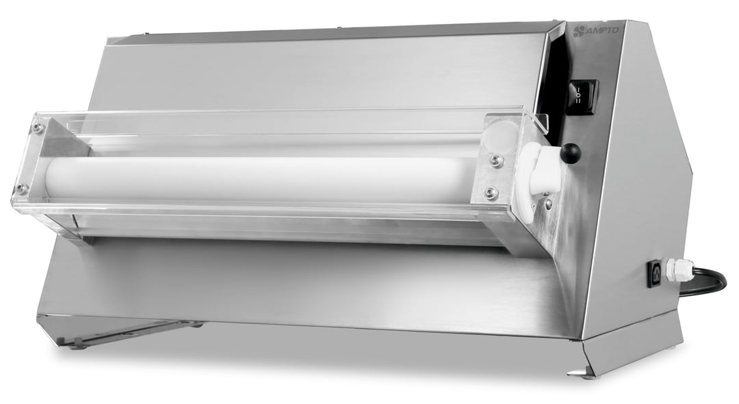 AMPTO LAM050U Countertop Pizza & Bread Single Pass Dough Sheeter, 1/2 Hp