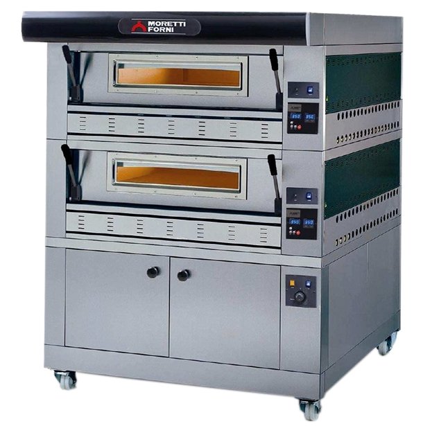 AMPTO P110G A2X 58" Double Deck Gas Pizza Oven 