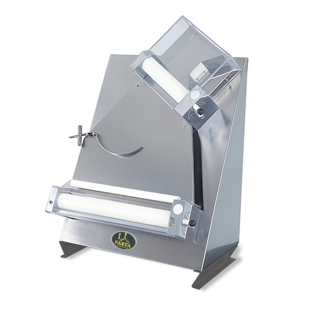 Arcobaleno APS120 12" Countertop Double Pass Pizza & Bread Dough Sheeter, 1-10.5 oz Portions