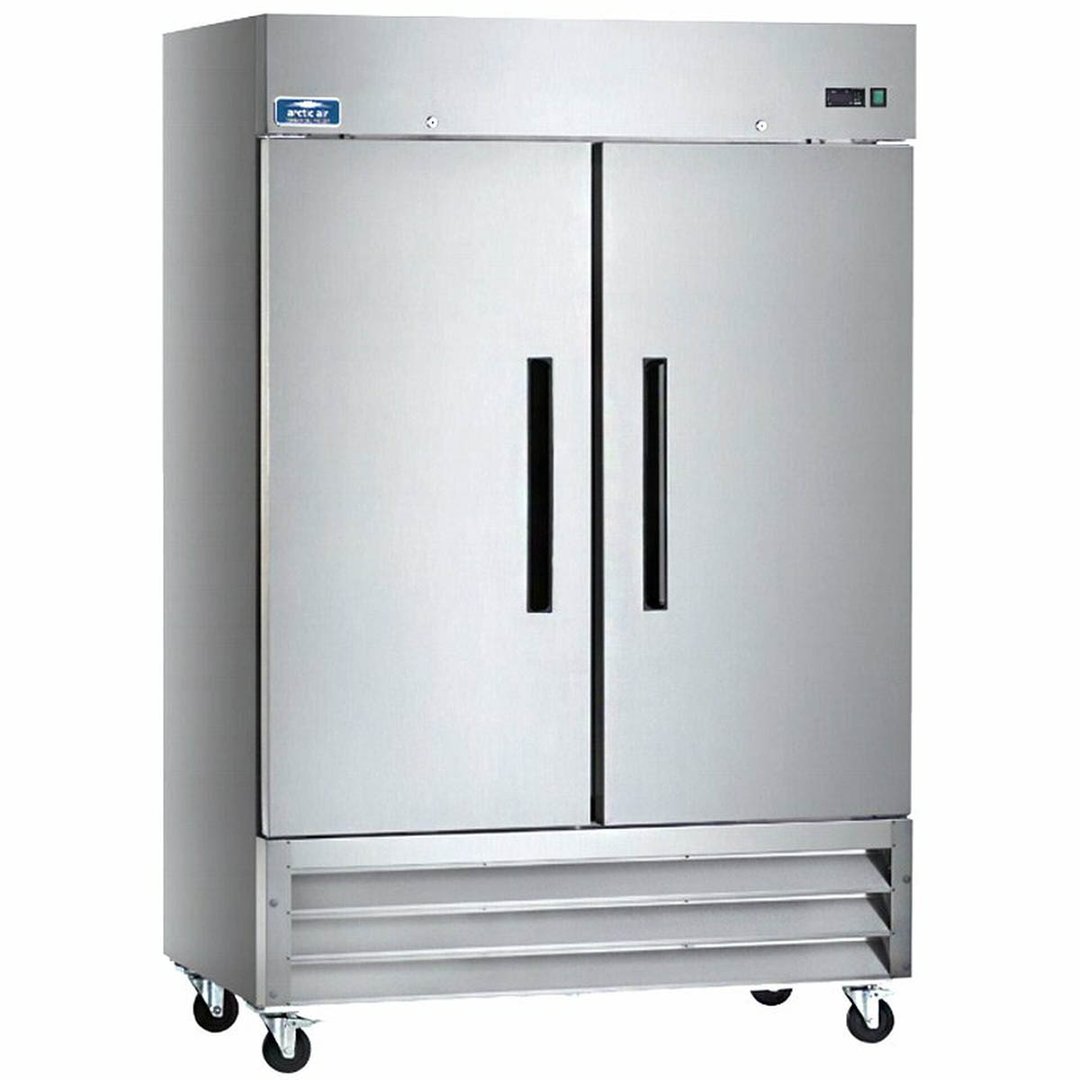 Arctic Air AR49 54" Two Section Reach-In Refrigerator w/ 2 Solid Door, Bottom Mounted, Stainless Steel, 49 cu. ft.