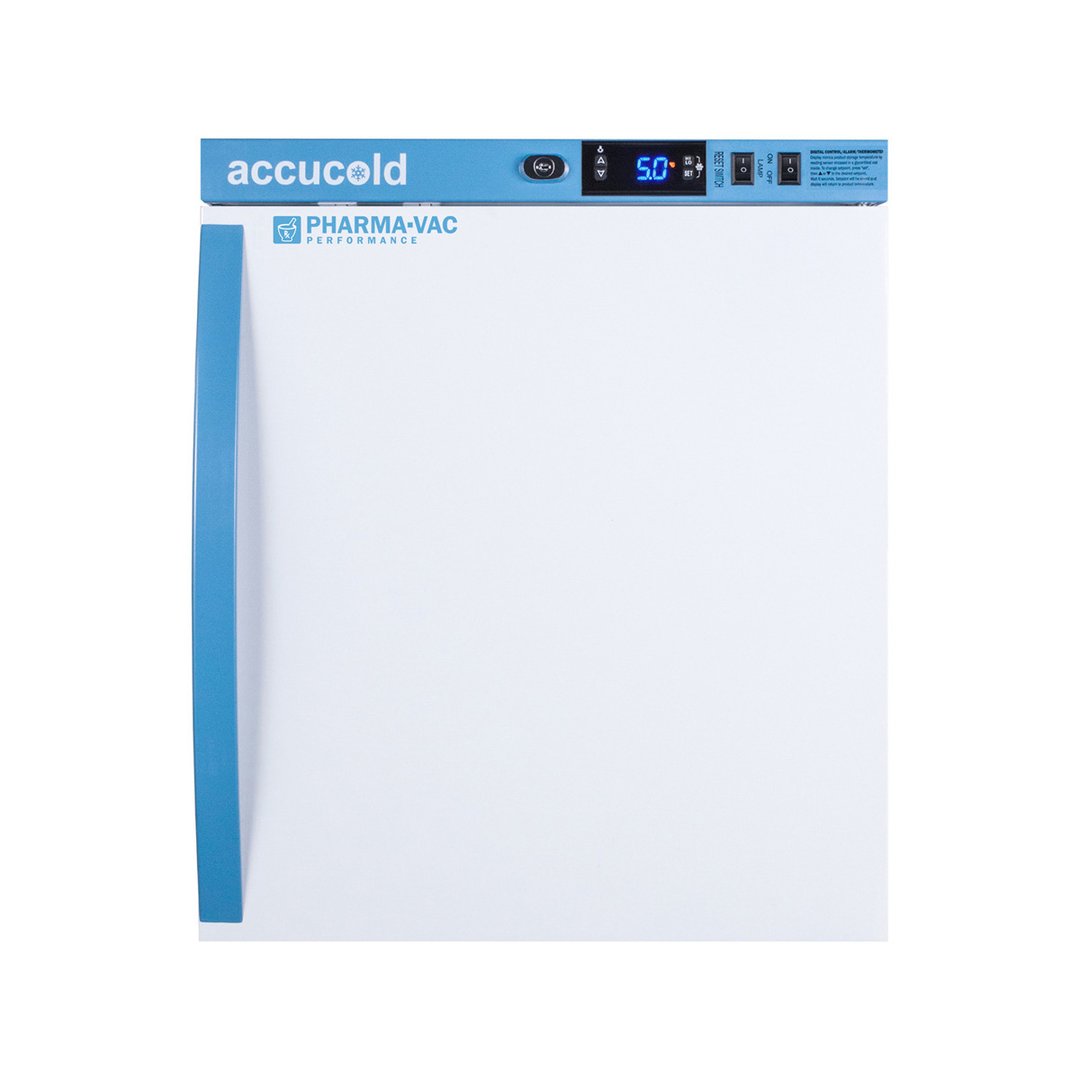 Accucold ARS1PV Pharma-Vac Series Medical Refrigerator, +2°C to +8°C, 1 cu. ft.