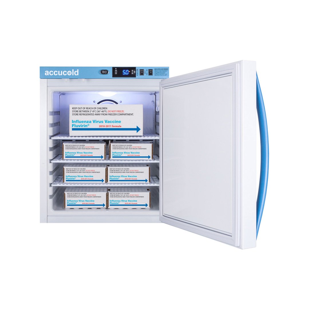 Accucold ARS1PV Pharma-Vac Series Medical Refrigerator, +2°C to +8°C, 1 cu. ft.