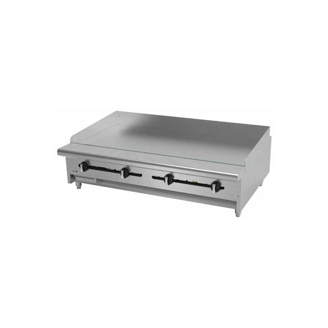 Asber AEMG-48-H 48" Countertop Gas Griddle with Manual Controls, 3/4" Steel Plate, 120.000 BTU
