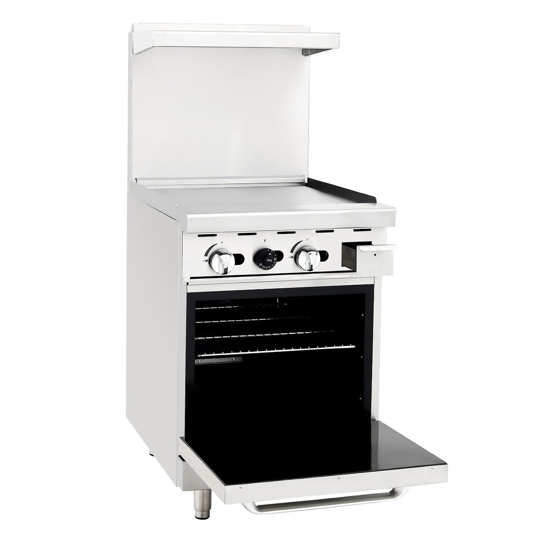 Atosa USA AGR-24G-NG 24" Natural Gas Restaurant Range w/ 24" Full Griddle, 72.000 BTU 