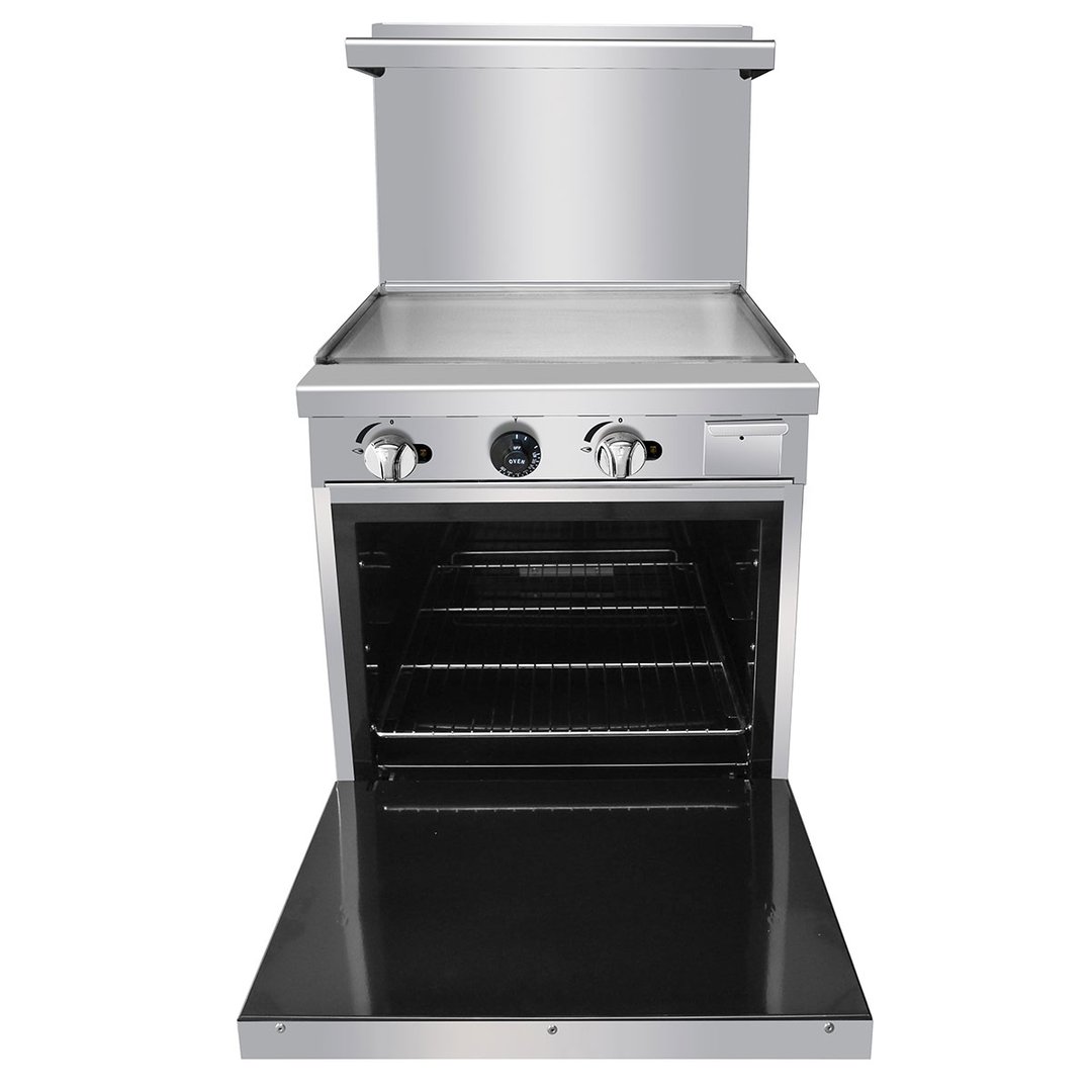 Atosa USA AGR-24G-NG 24" Natural Gas Restaurant Range w/ 24" Full Griddle, 72.000 BTU 