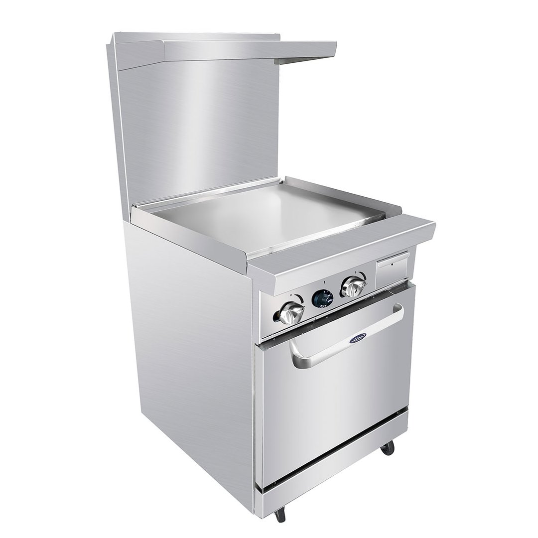 Atosa USA AGR-24G-NG 24" Natural Gas Restaurant Range w/ 24" Full Griddle, 72.000 BTU 