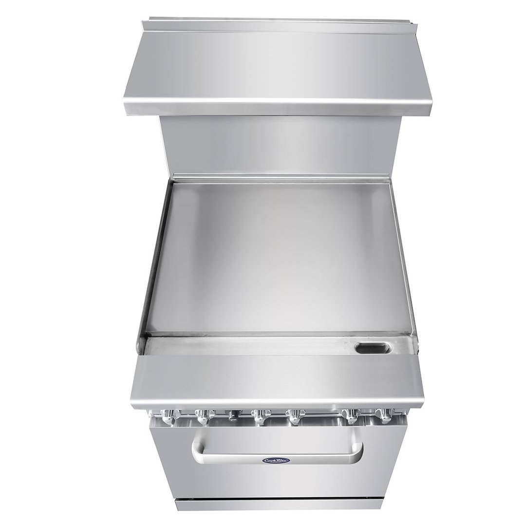 Atosa USA AGR-24G-NG 24" Natural Gas Restaurant Range w/ 24" Full Griddle, 72.000 BTU 