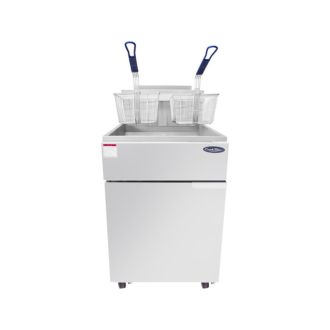 Atosa USA ATFS-75-LP Full Pot Floor Model LP Gas Fryer w/ 75 lbs, (5) Burners, 150.000 BTU