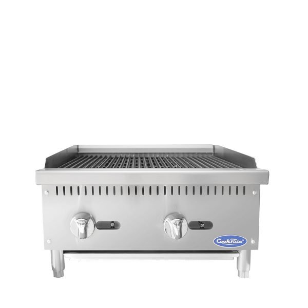 Atosa USA ATRC-24 24" Countertop Gas Radiant Charbroiler w/ (2) Burners, 70.000 BTU