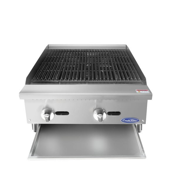 Atosa USA ATRC-24 24" Countertop Gas Radiant Charbroiler w/ (2) Burners, 70.000 BTU