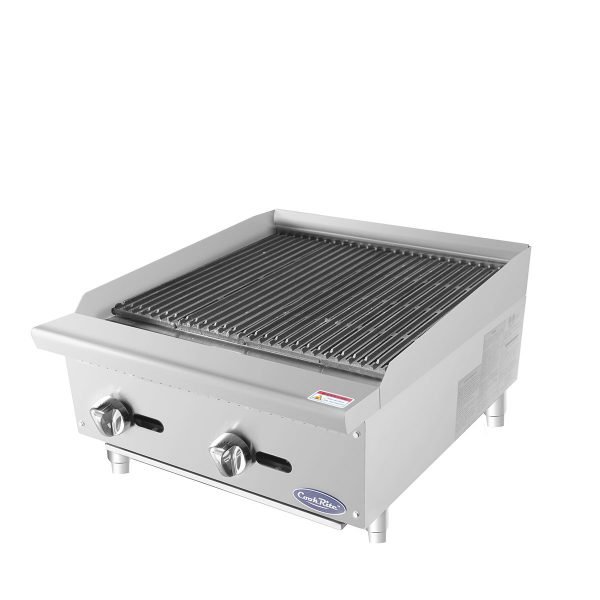 Atosa USA ATRC-24 24" Countertop Gas Radiant Charbroiler w/ (2) Burners, 70.000 BTU