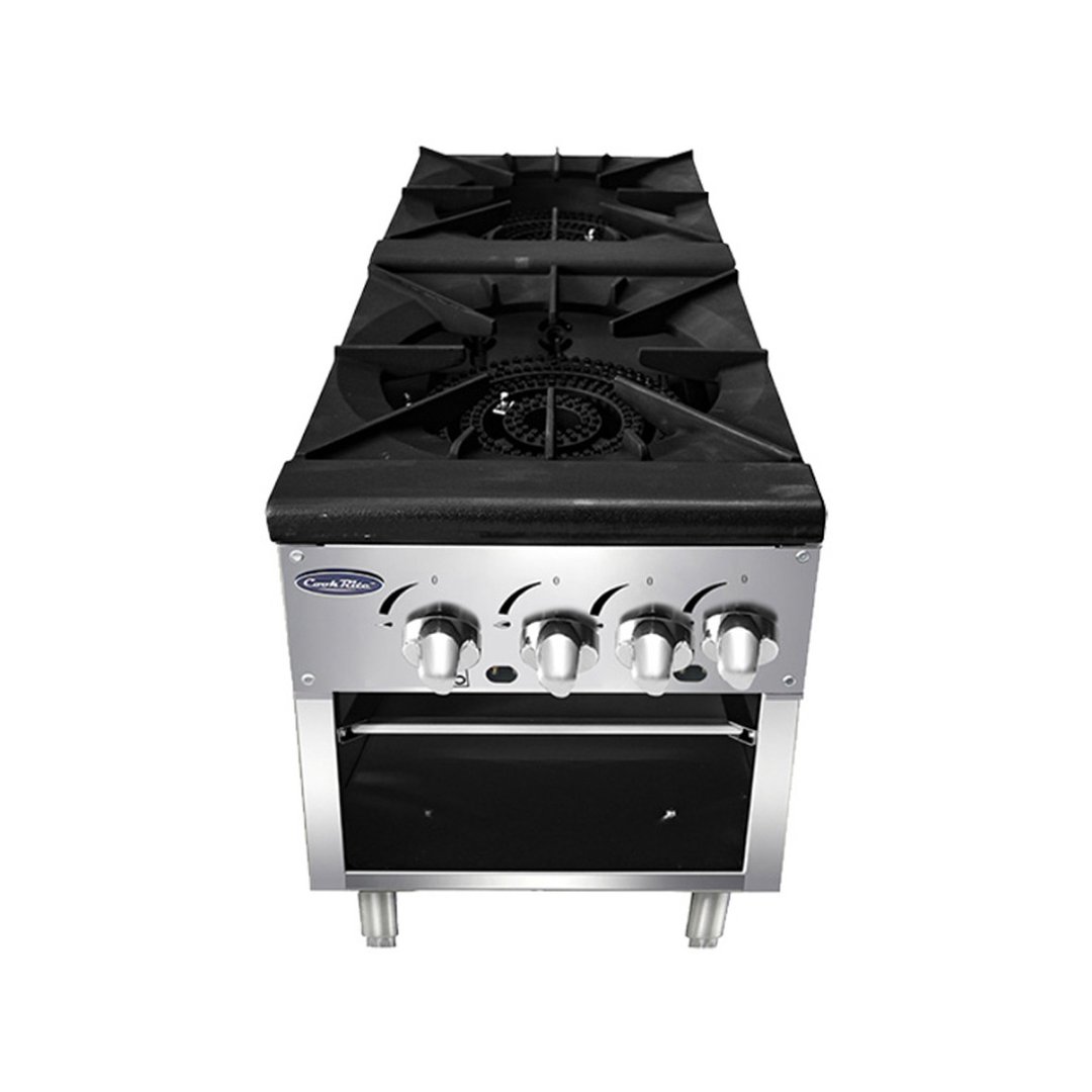 Atosa USA ATSP-18-2 18" Gas Stock Pot Range (Stove) w/ (2) Three Ring Burners, 160.000 BTU