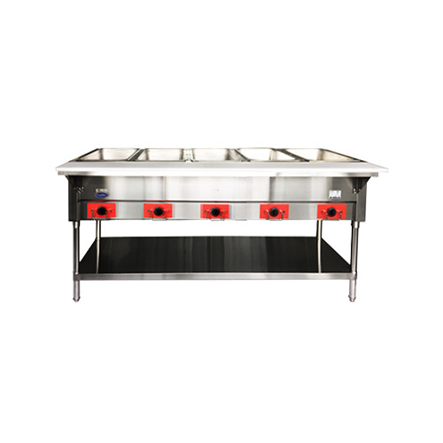 Atosa USA CSTEB-5C 72" Cookrite Steam Table, (5) Open Pan Wells