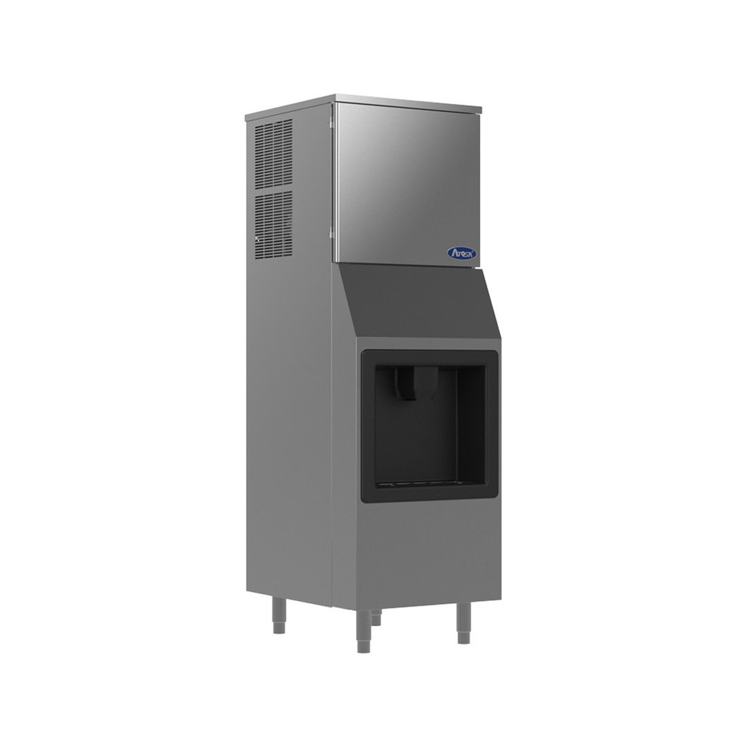 Atosa USA HD350-AP-161 Half Cube 350 lb Hotel Ice Machine & Dispenser, Air Cooled, 160 lb Bin