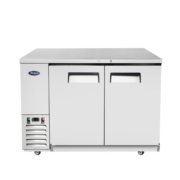 Atosa USA MBB48GR 48" Two Section Back Bar Cooler with Solid Door, 12.9 cu. ft.