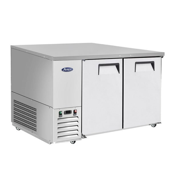 Atosa USA MBB48GR 48" Two Section Back Bar Cooler with Solid Door, 12.9 cu. ft.