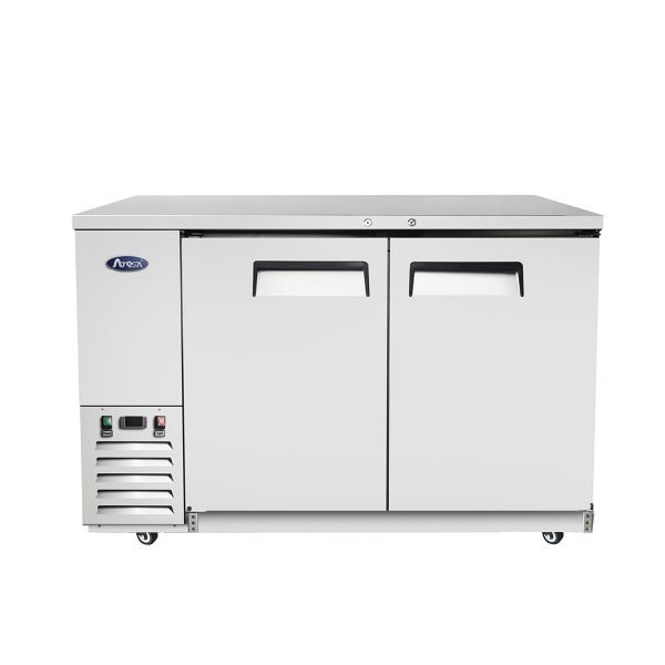 Atosa USA MBB59GR 57" Two Section Back Bar Cooler with Solid Door, 17.3 cu. ft.