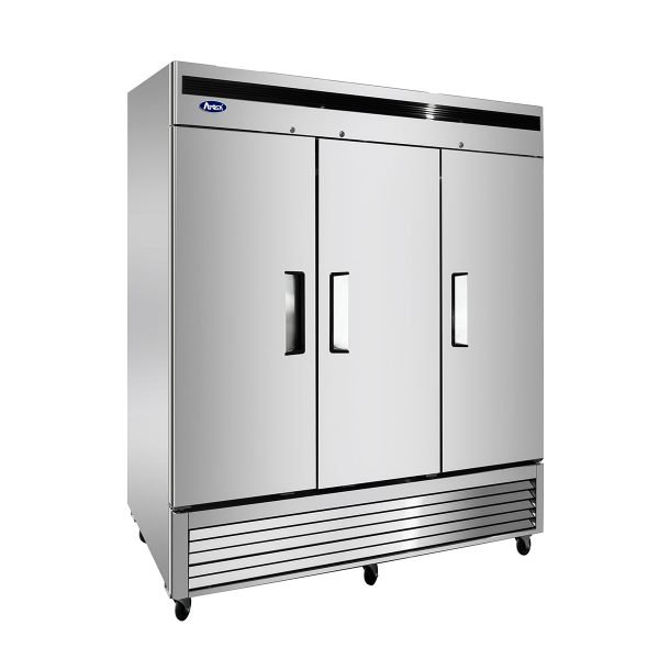 Atosa USA MBF8504 81" Three Section Reach-In Freezer w/ 3 Solid Doors, Bottom Mount, 68 cu. ft.