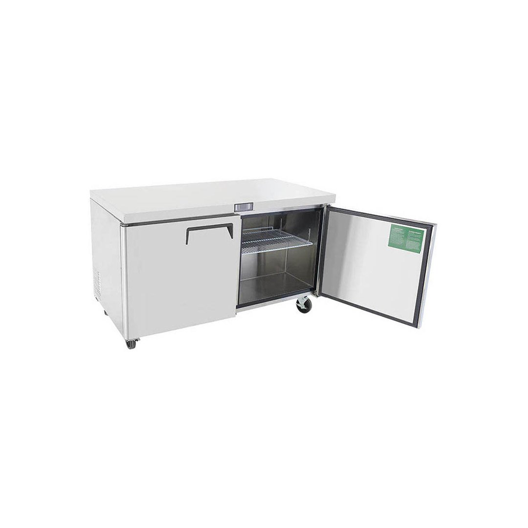 Atosa USA MGF8407GR 60" 2-Section Undercounter Freezer w/ 2 Doors, 17.2 cu. ft.
