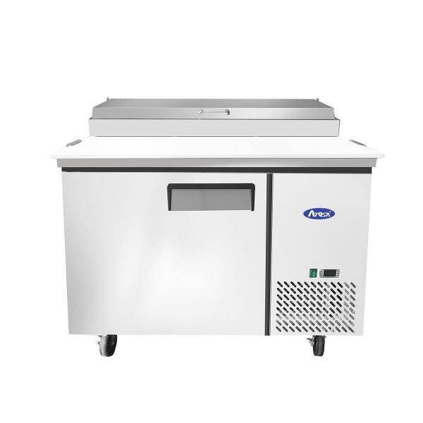 Atosa USA MPF8201GR 44" One Section Refrigerated Pizza Prep Table w/ 1 Door, 9.7 cu. ft.