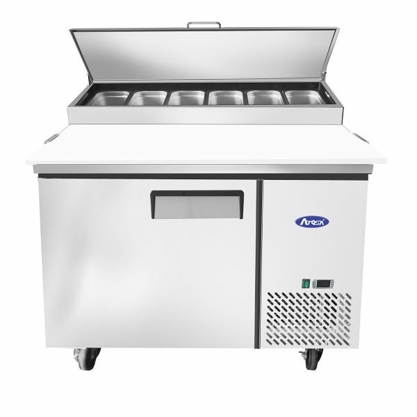 Atosa USA MPF8201GR 44" One Section Refrigerated Pizza Prep Table w/ 1 Door, 9.7 cu. ft.