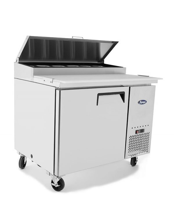 Atosa USA MPF8201GR 44" One Section Refrigerated Pizza Prep Table w/ 1 Door, 9.7 cu. ft.