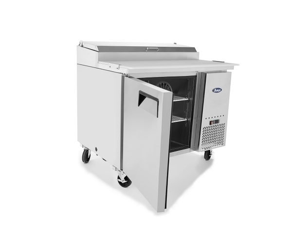 Atosa USA MPF8201GR 44" One Section Refrigerated Pizza Prep Table w/ 1 Door, 9.7 cu. ft.