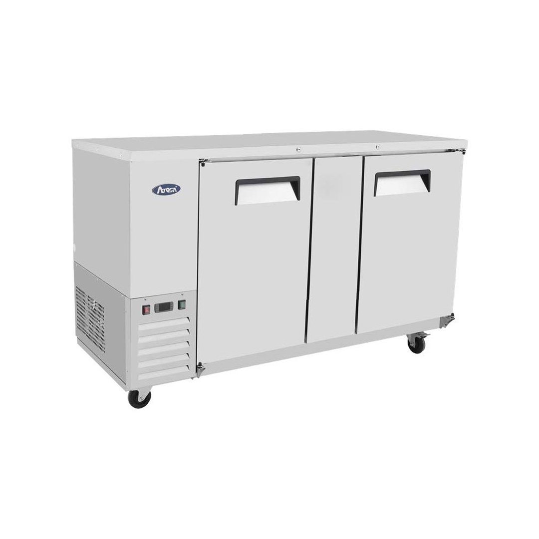 Atosa USA SBB69GRAUS1 68" Two Section Back Bar Cooler with Solid Door, 18.6 cu. ft.