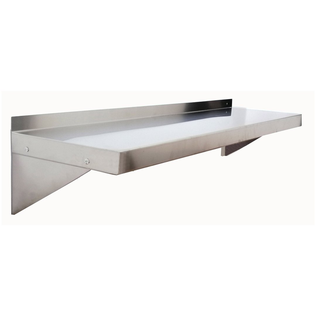 Atosa USA SSWS-1272 Solid Stainless Steel Wall Mounted MixRite Shelf - 72" x 12"