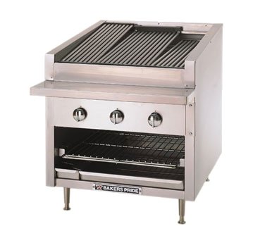 Bakers Pride C-24RS-C 24"Countertop Gas Radiant/Lava Rock Charbroiler w/ (4) Burners, 60.000 BTU