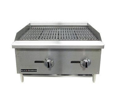 Black Diamond BDECTC-36/NG 36" Countertop Gas Radiant Charbroiler w/ (3) Burners, 90.000 BTU