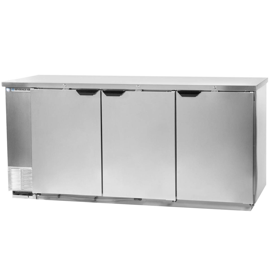 Beverage Air BB72HC-1-F-PT-S-27 72" Pass-Thru Solid Door Back Bar Refrigerator