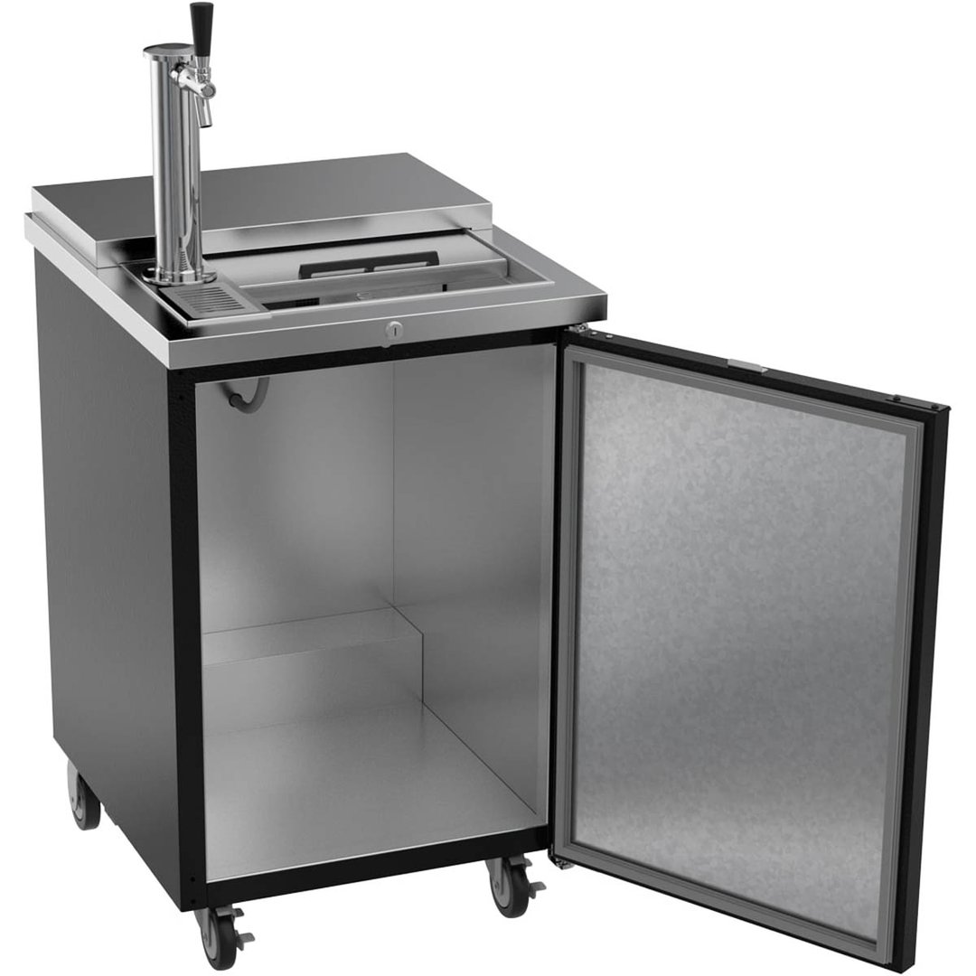 Beverage Air BM23HC-C-B 24" Draft Beer Cooler w/ 1 Keg, 7.66 cu. ft., 1 Single-Tap Tower