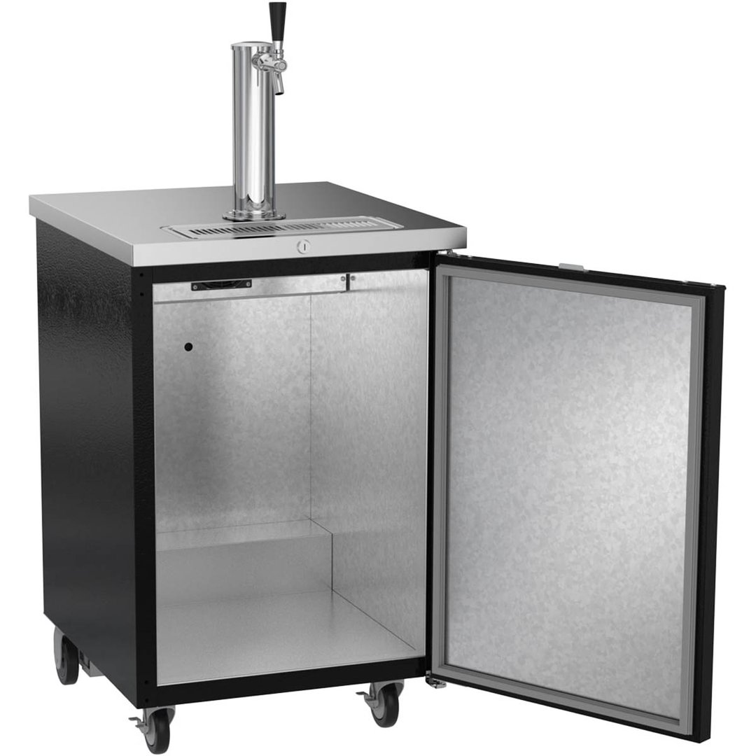 Beverage Air DD24HC-1-B 24" Draft Beer Cooler w/ 1 Keg, 7.66 cu. ft., 1 Single-Tap Tower