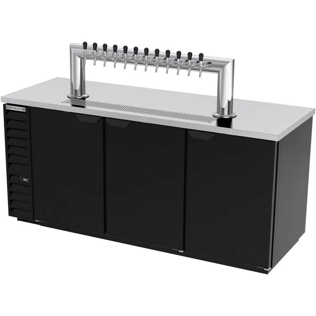Beverage Air DD78HC-1-B-12T 79" Draft Beer Cooler w/ 4 Kegs, 33.59 cu. ft., 12 Taps