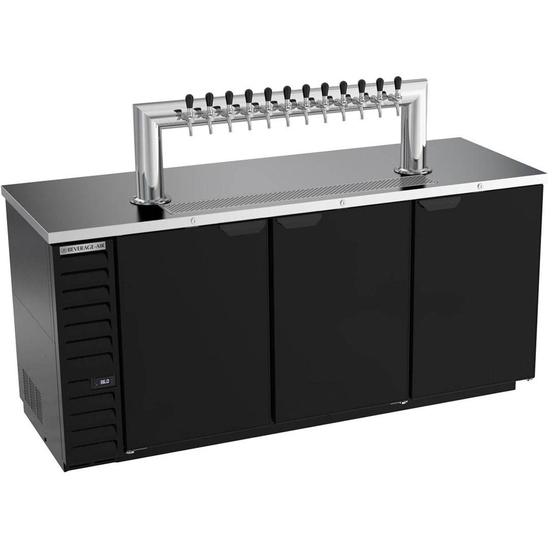 Beverage Air DD78HC-1-B-12T 79" Draft Beer Cooler w/ 4 Kegs, 33.59 cu. ft., 12 Taps