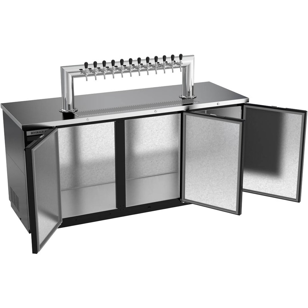 Beverage Air DD78HC-1-B-12T 79" Draft Beer Cooler w/ 4 Kegs, 33.59 cu. ft., 12 Taps