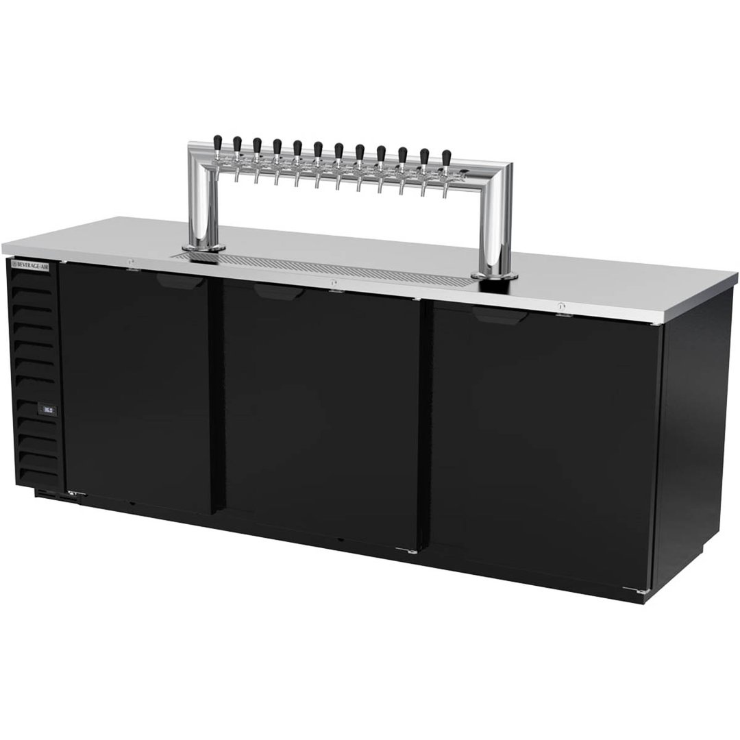 Beverage Air DD94HC-1-B-12T 95" Draft Beer Cooler w/ 5 Kegs, 37.82 cu. ft., 12 Taps