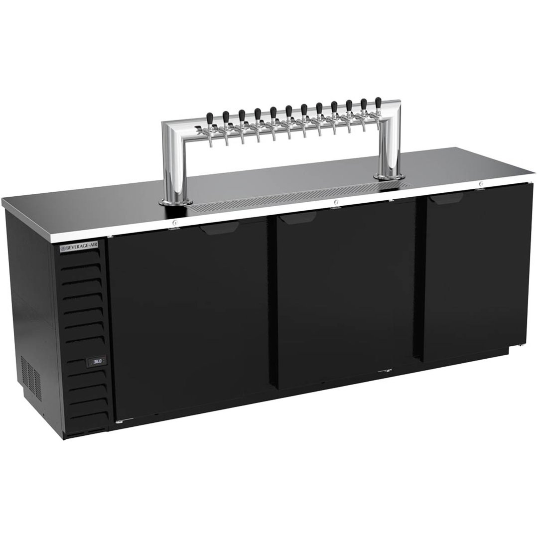 Beverage Air DD94HC-1-B-12T 95" Draft Beer Cooler w/ 5 Kegs, 37.82 cu. ft., 12 Taps
