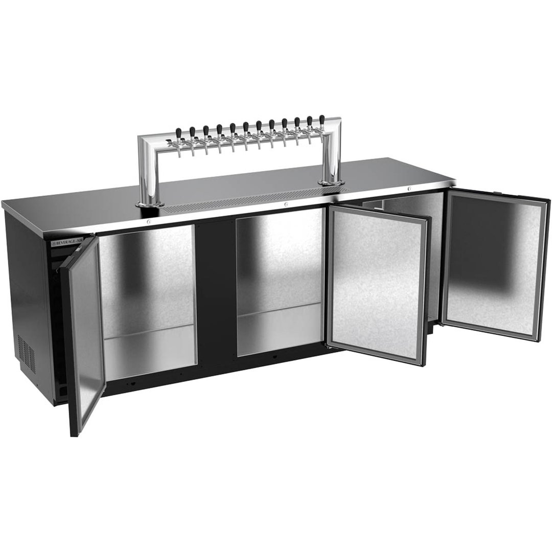 Beverage Air DD94HC-1-B-12T 95" Draft Beer Cooler w/ 5 Kegs, 37.82 cu. ft., 12 Taps