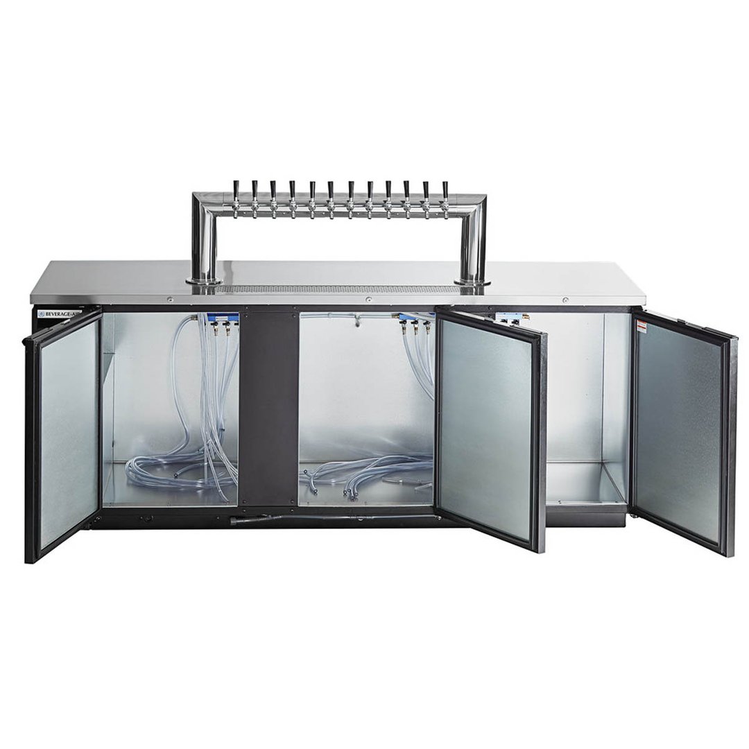 Beverage Air DD94HC-1-B-12T 95" Draft Beer Cooler w/ 5 Kegs, 37.82 cu. ft., 12 Taps