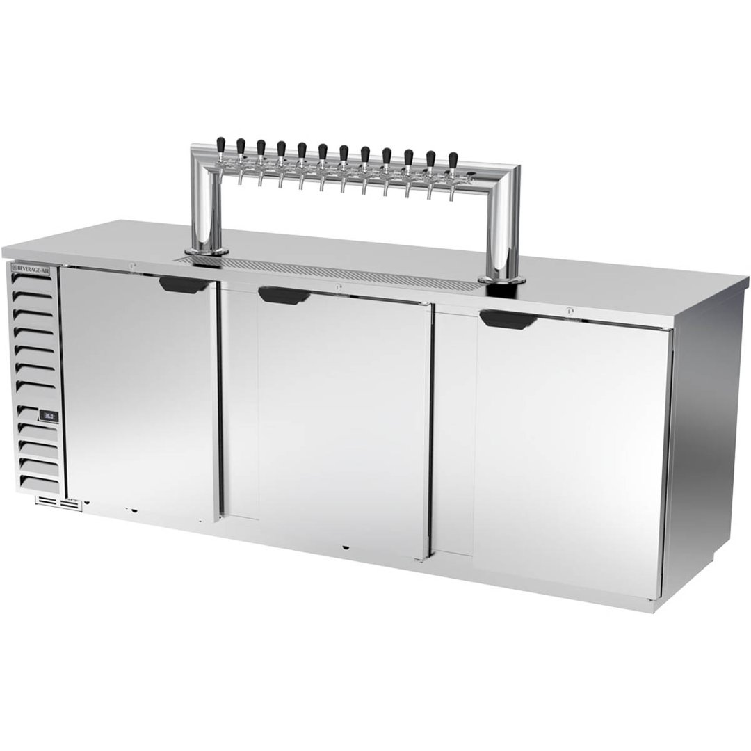 Beverage Air DD94HC-1-S-12T 95" Draft Beer Cooler w/ 5 Kegs, 37.82 cu. ft., 12 Taps
