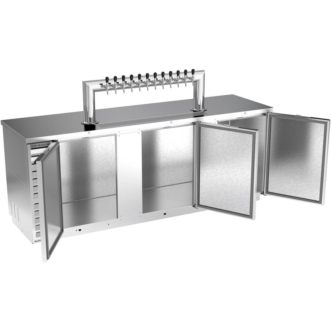 Beverage Air DD94HC-1-S-12T 95" Draft Beer Cooler w/ 5 Kegs, 37.82 cu. ft., 12 Taps